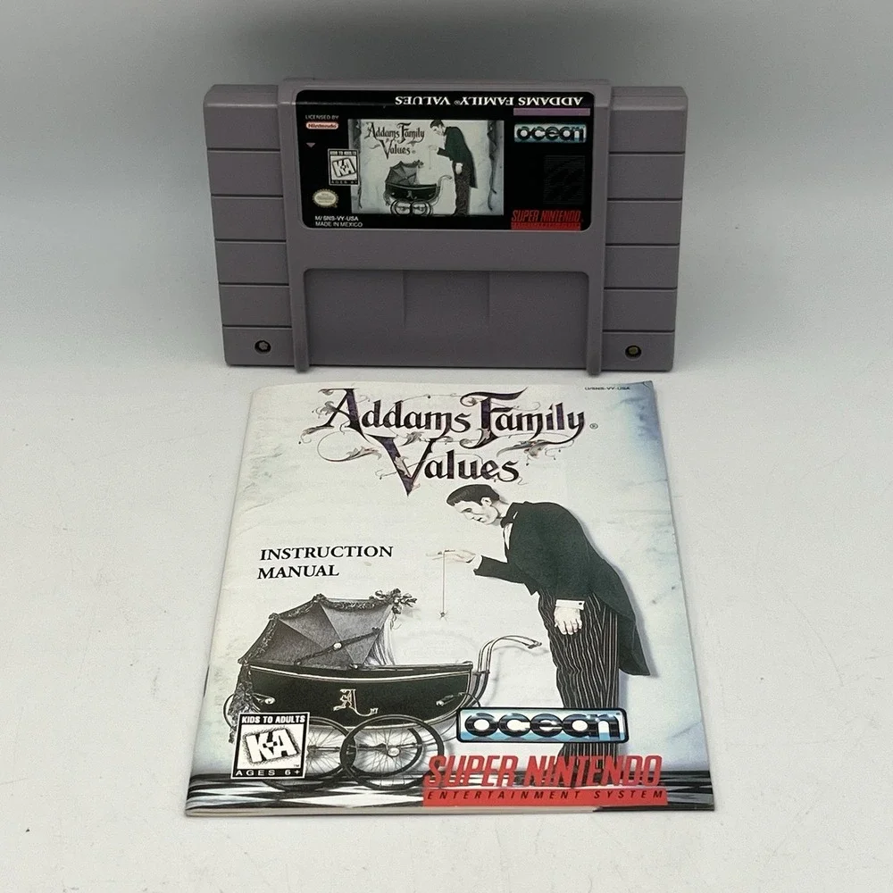 The Addams Family Values SNES Super Nintendo with Manual‎ - Tested